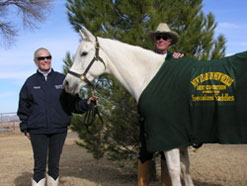 Faberge PJ shown with her owners Hank and Cris Webb