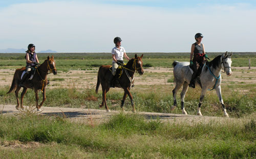 Deborah, Kim and Amos at the finish of Paso Del Norte 30 mile limited distance. Good job Riders!