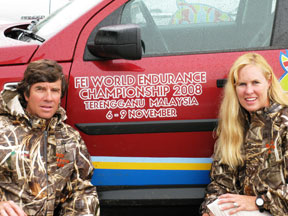 David and Tracy Kaden, arrive in Terengganu to help with Sarah�s preparation for the WEC
